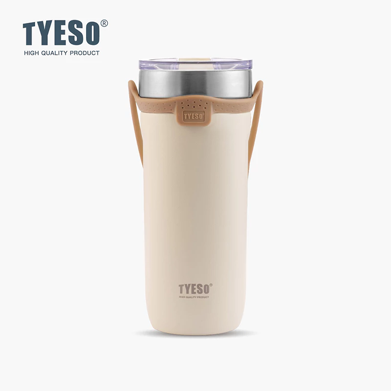 TYESO Vacuum Insulated Tumbler With Straw Handle (710ml) White