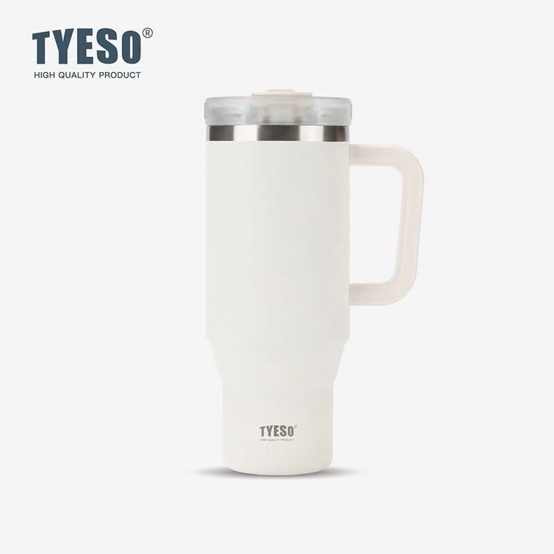 TYESO Keep Cold And Hot Vacuum Insulated Tumbler Water (1200ml) White