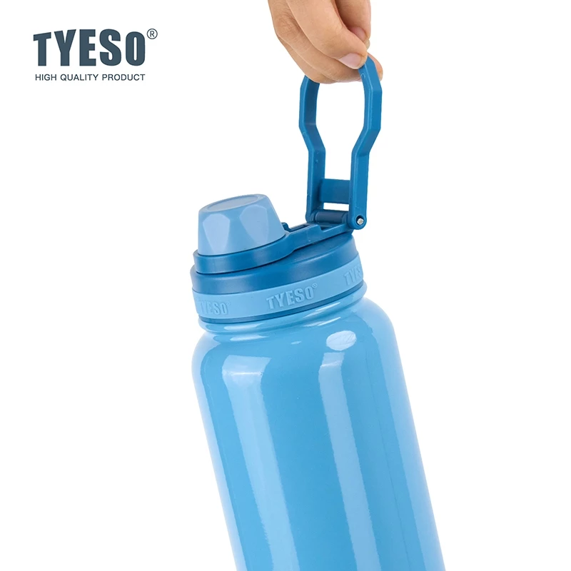TYESO Vacuum Insulated Tumbler Sport Bottle (600ml) Blue - Image 5