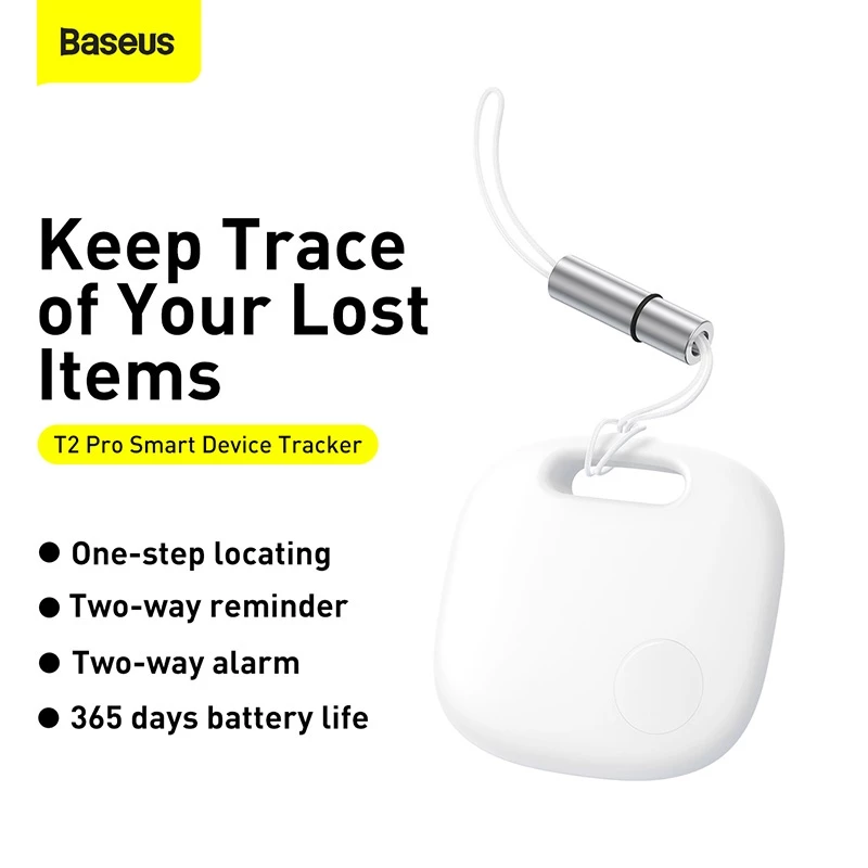 BASEUS T2 Pro Wireless Smart Tracker – Mini Anti-Loss Locator for Keys, Pets & Kids
