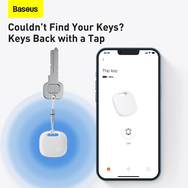 BASEUS T2 Pro Wireless Smart Tracker – Mini Anti-Loss Locator for Keys, Pets & Kids