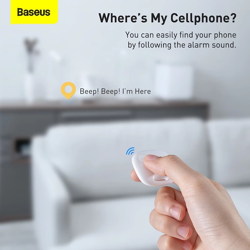 BASEUS T2 Pro Wireless Smart Tracker – Mini Anti-Loss Locator for Keys, Pets & Kids
