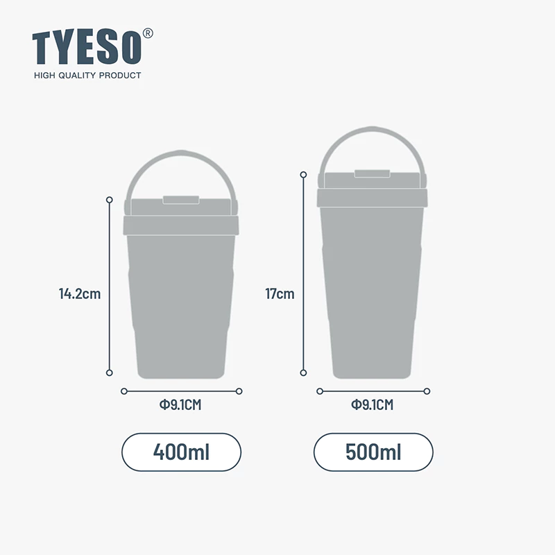TYESO Coffee Mug 500ml Grey - Image 2
