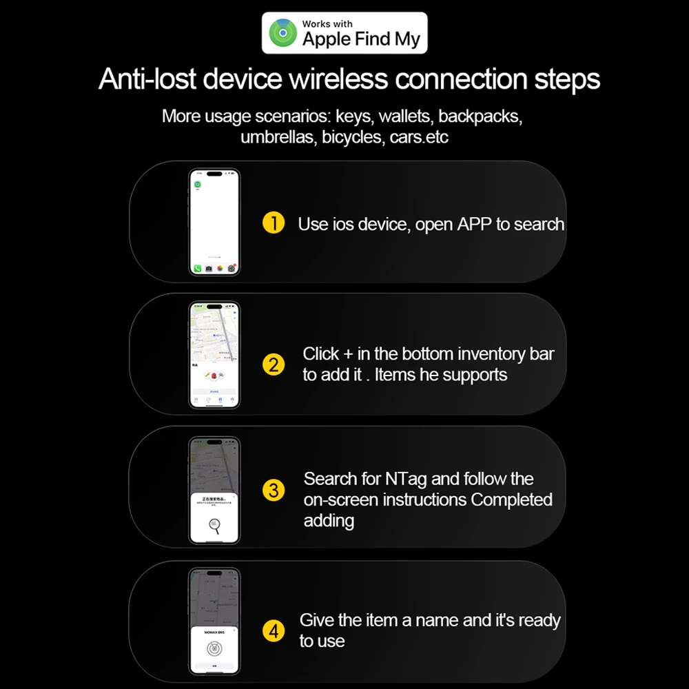 Smart Key Tracker for Apple Find My – Mini Anti-Loss Device for Keys, Pets & More (MFi Certified)
