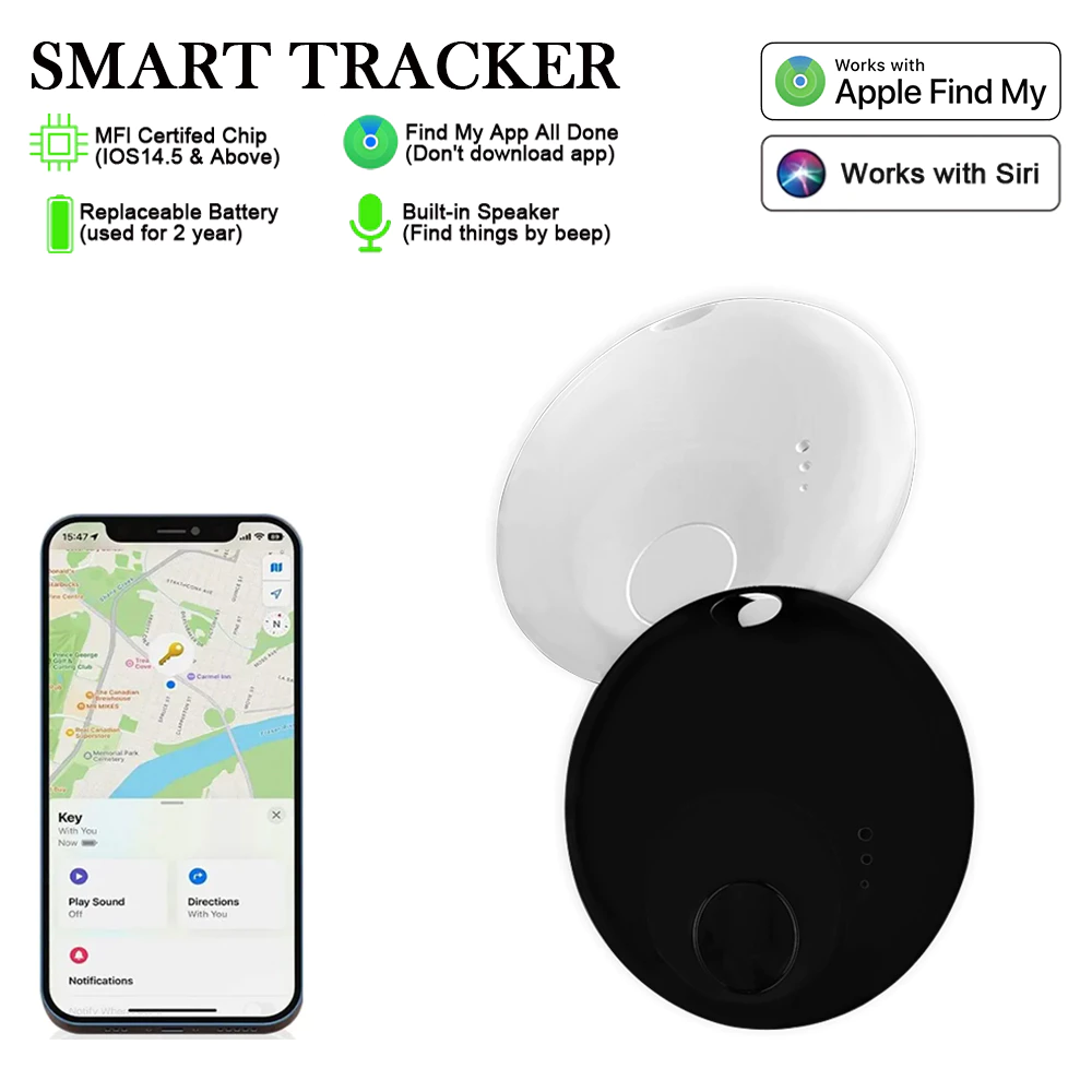 Smart Key Tracker for Apple Find My – Mini Anti-Loss Device for Keys, Pets & More (MFi Certified)