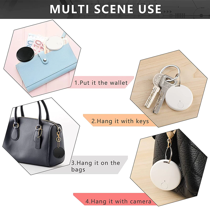 Smart Bluetooth Tracker – Wireless Anti-Loss Device for Keys, Pets, Bags & Wallets (iOS & Android)