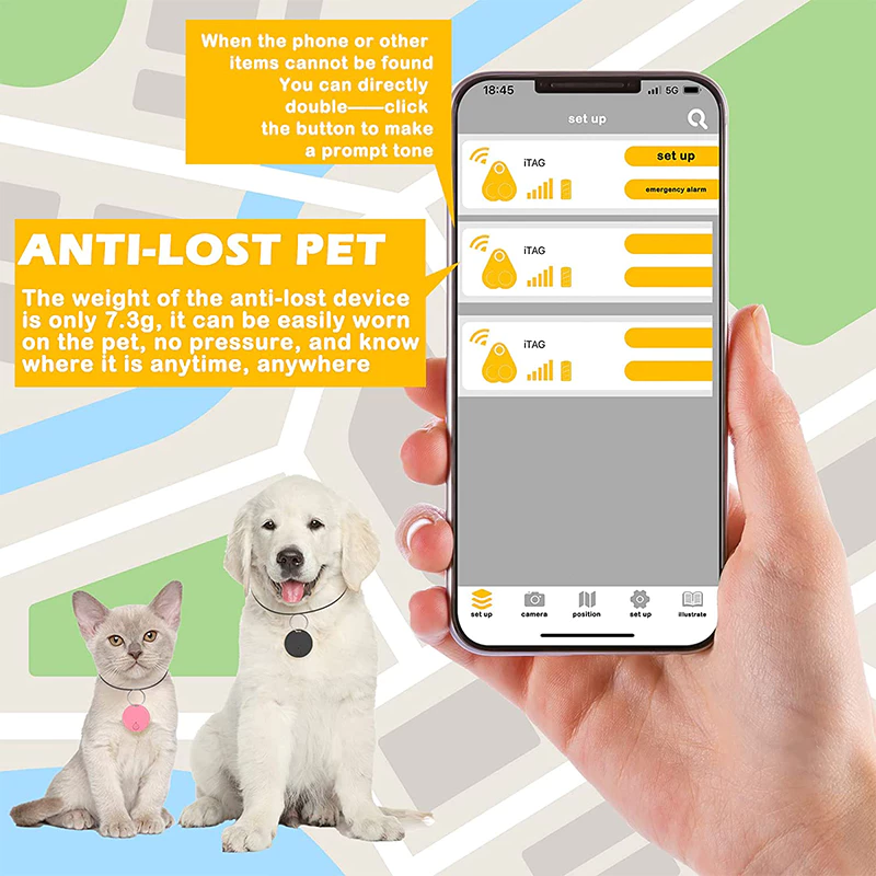 Smart Bluetooth Tracker – Wireless Anti-Loss Device for Keys, Pets, Bags & Wallets (iOS & Android)