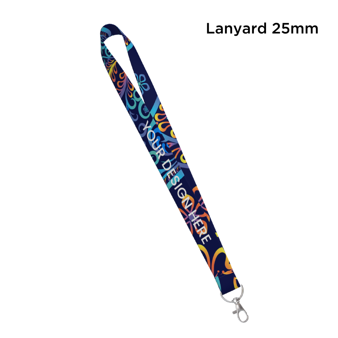 Custom Lanyards Full Colour 2 Side Print 25mm