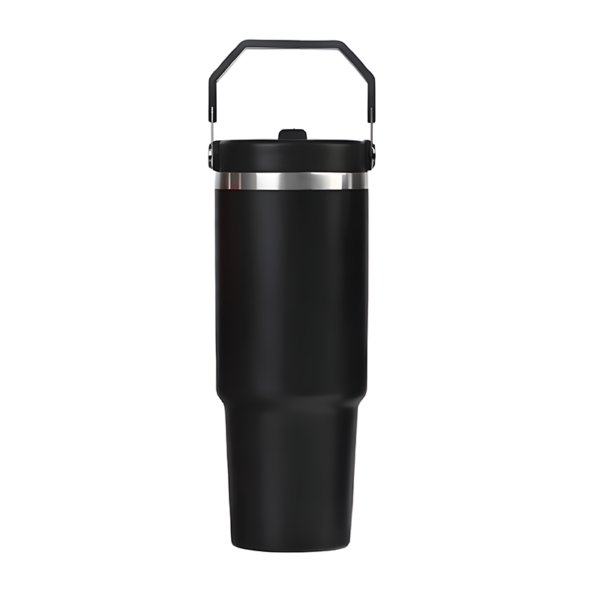 THERMOVA Stainless Steel Tumbler with Handle (890ml | Black )