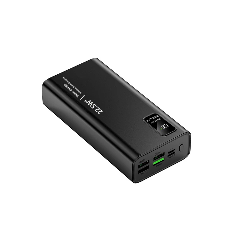 FLOWATT High-Capacity Power Bank 30,000mAh Fast Charging (22.5W) - Black