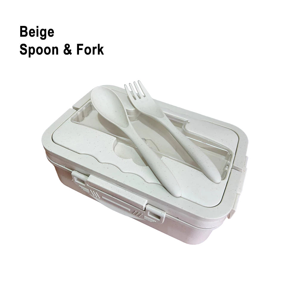 BENTOJOY Lunch Box (Portable & Leak-Proof) - Beige - Image 4