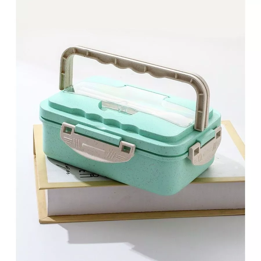 BENTOJOY Lunch Box (Portable & Leak-Proof) - Beige - Image 6
