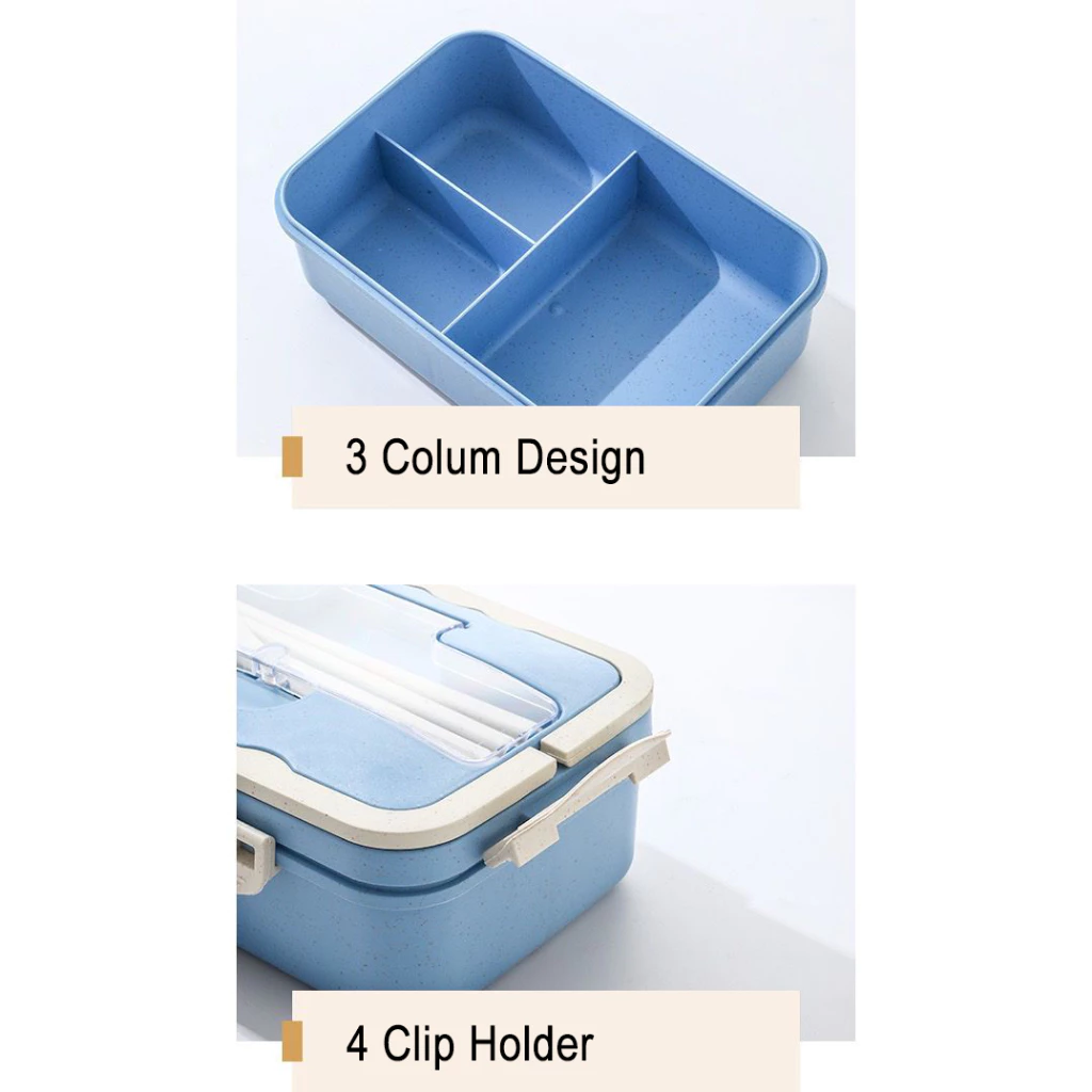 BENTOJOY Lunch Box (Portable & Leak-Proof) - Beige - Image 7