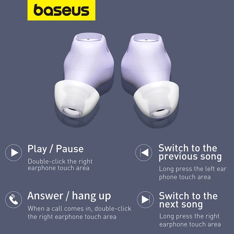 BASEUS WM01 TWS Bluetooth Earphones – Upgraded Version 5.3