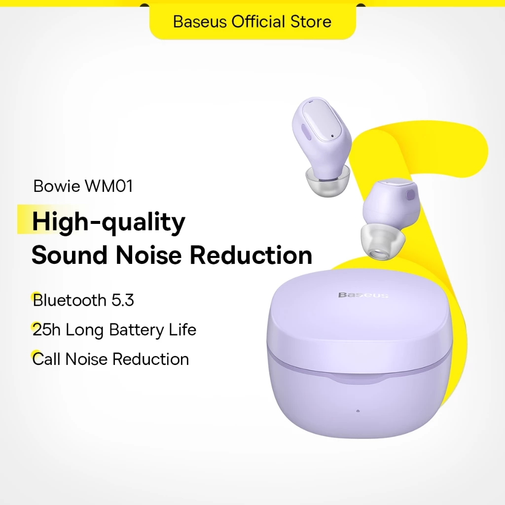 BASEUS WM01 TWS Bluetooth Earphones – Upgraded Version 5.3