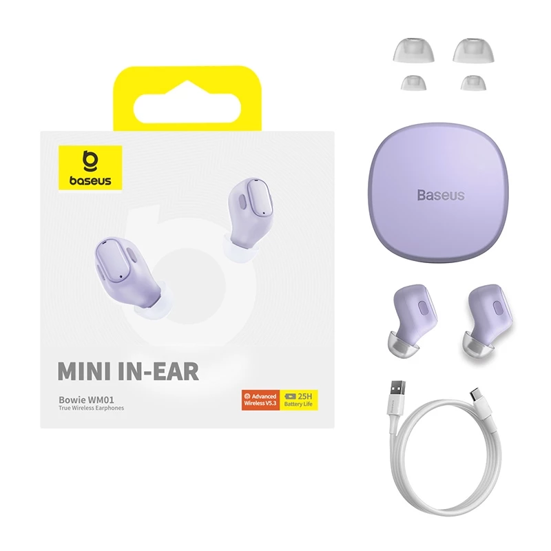 BASEUS WM01 TWS Bluetooth Earphones – Upgraded Version 5.3
