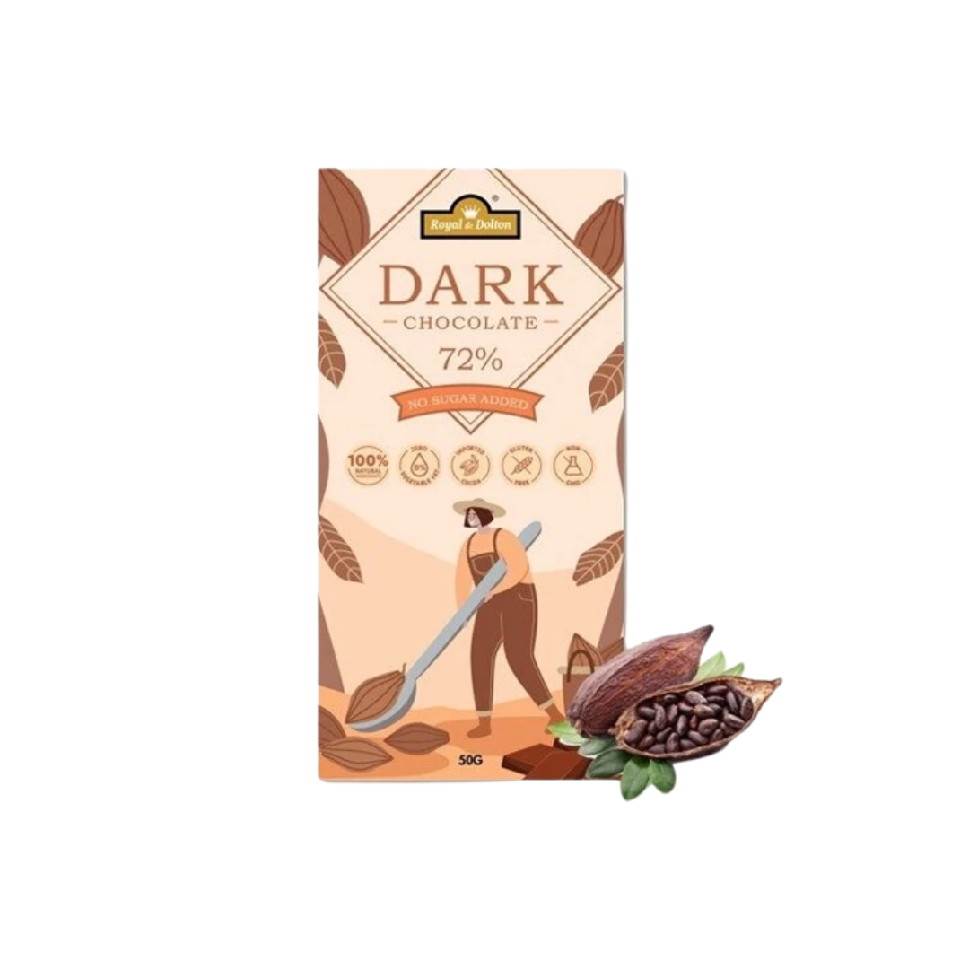 Sugar Free 72% Dark Chocolate (50g)