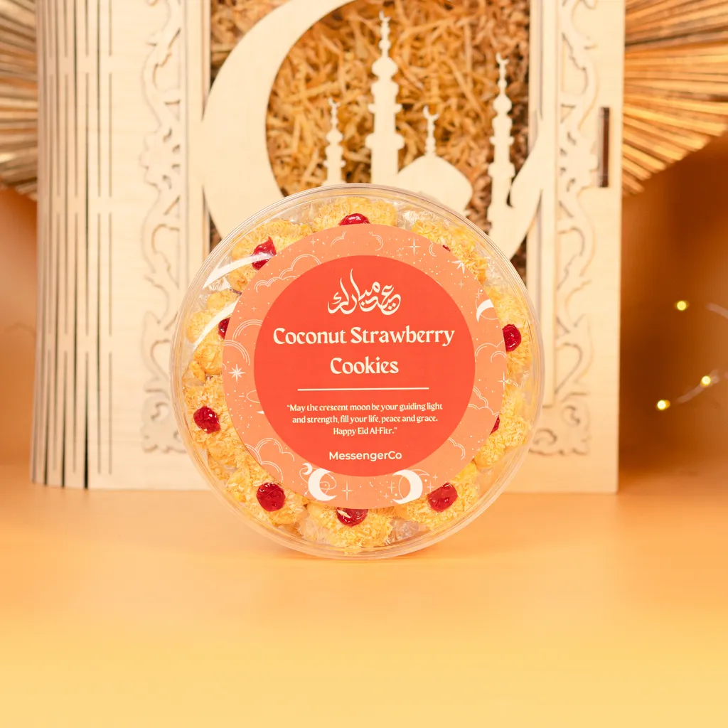 Halal Coconut Strawberry Cookies | 350g | Raya Edition