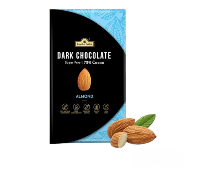Sugar Free 72% Dark Chocolate With Almond Nut (90g)
