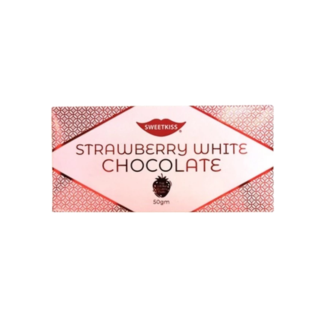 Strawberry White Chocolate Bar (60g)