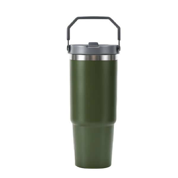 THERMOVA Stainless Steel Tumbler with Handle (890ml | Army Green)