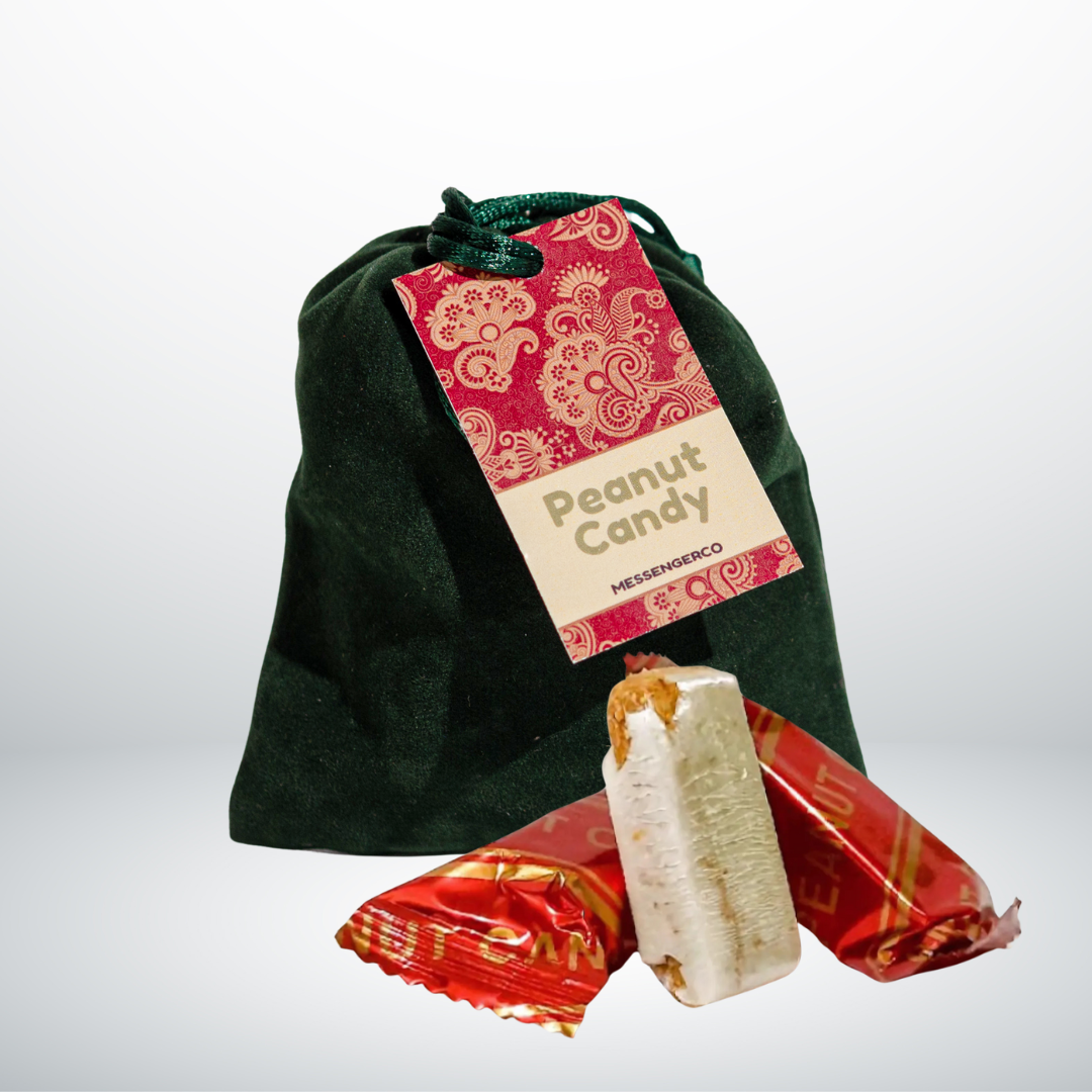 Peanut Candy in Drawstring Bag