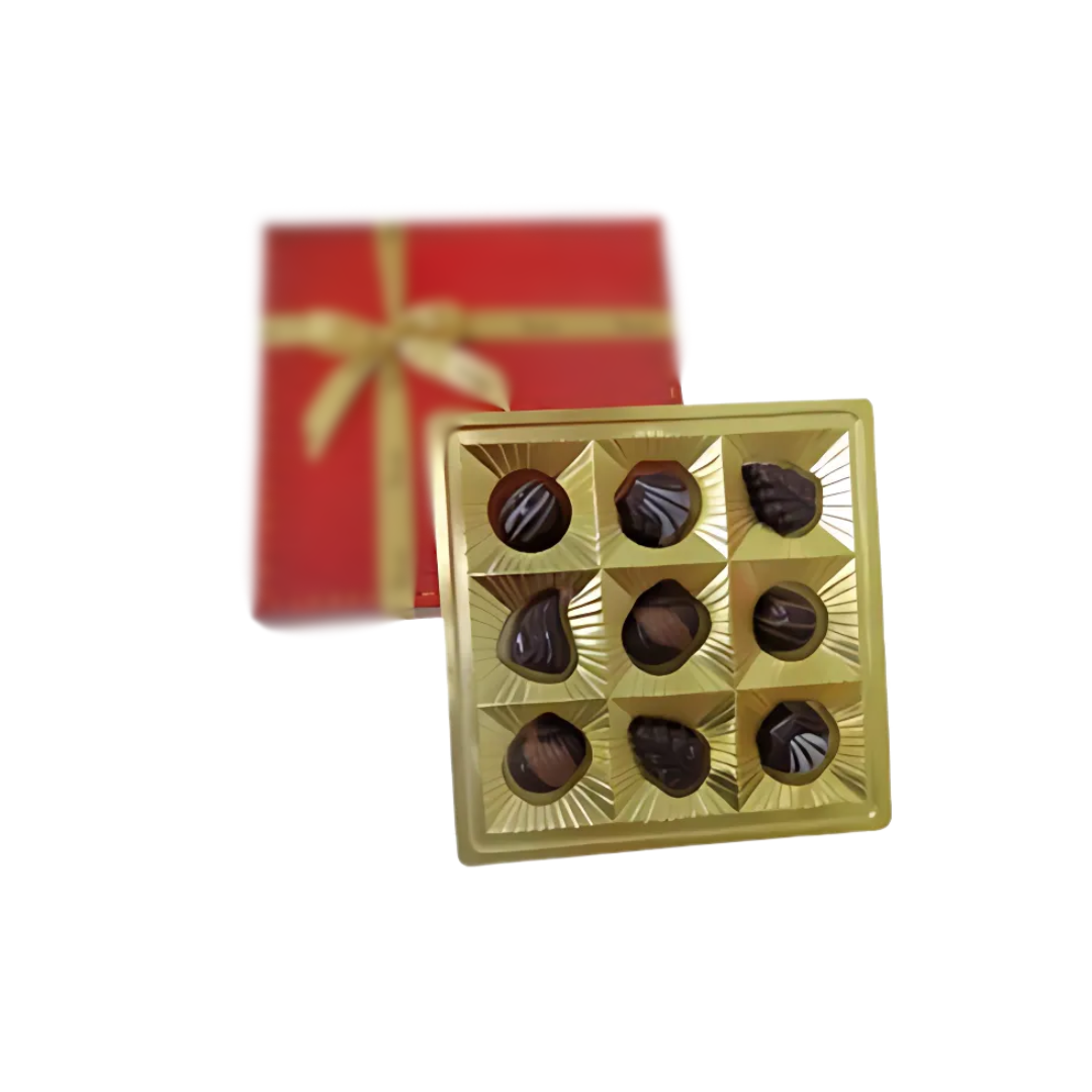 Alfredo Ribbon PU Leather Gift Box Chococlate 120G (9 Pcs) 🍫🎁