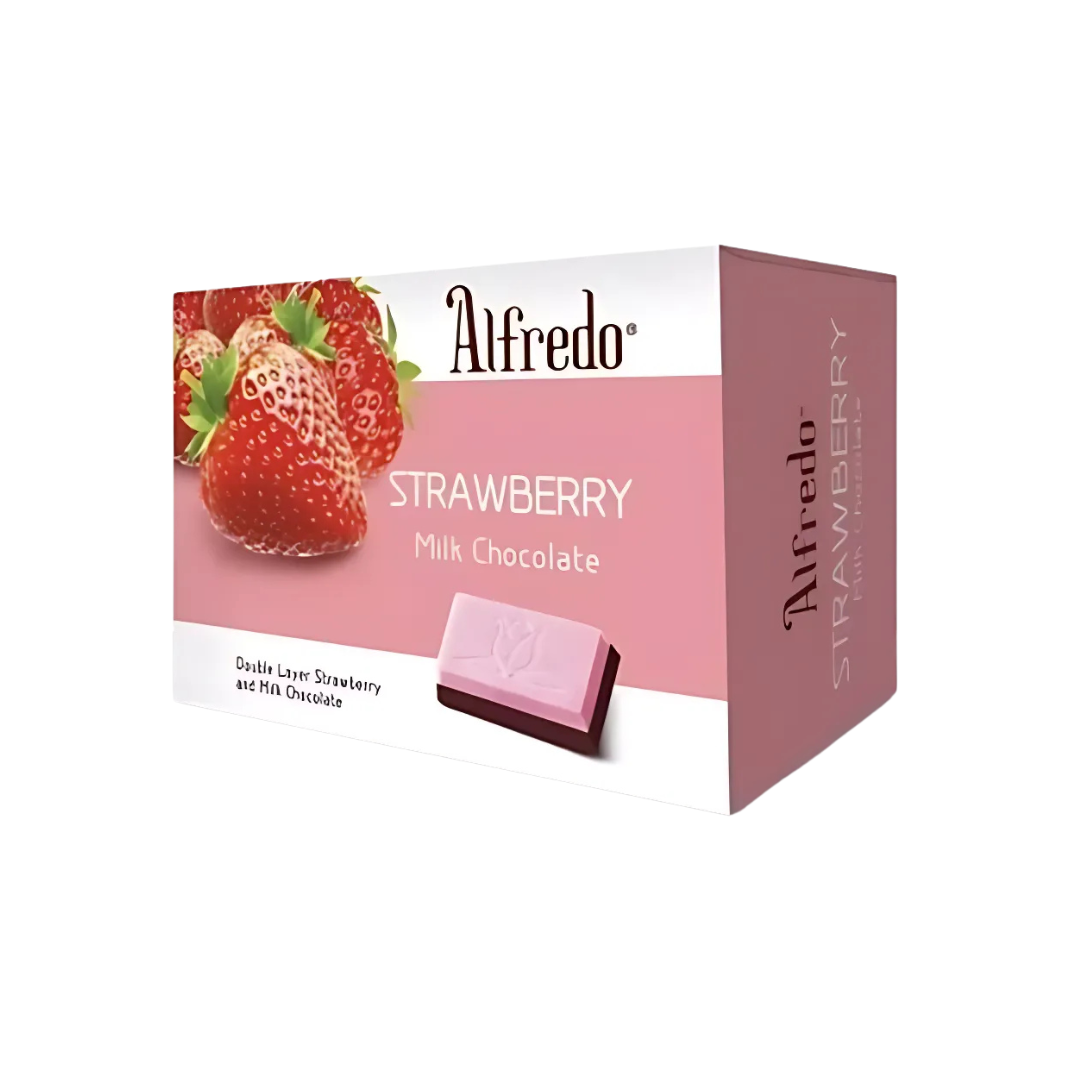 Alfredo Double Layer Strawberry Milk Chocolate 60G