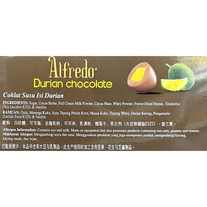 Alfredo Durian Chocolate 70G