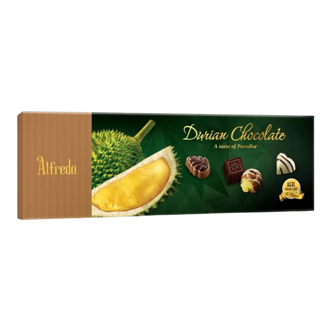 Alfredo Durian Chocolate Milk, White & Dark Chocolate 150G