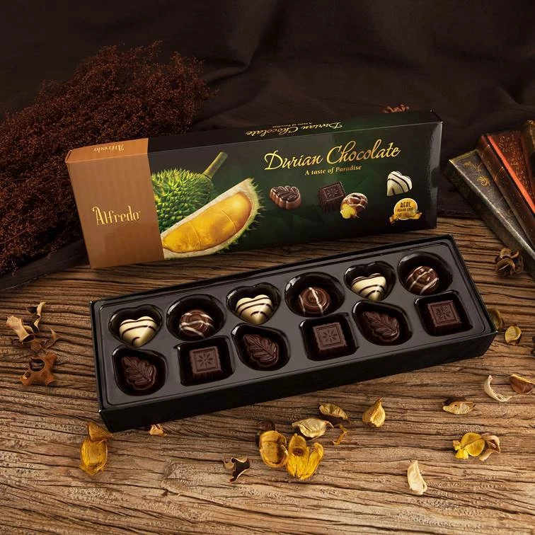 Alfredo Durian Chocolate Milk, White & Dark Chocolate 150G