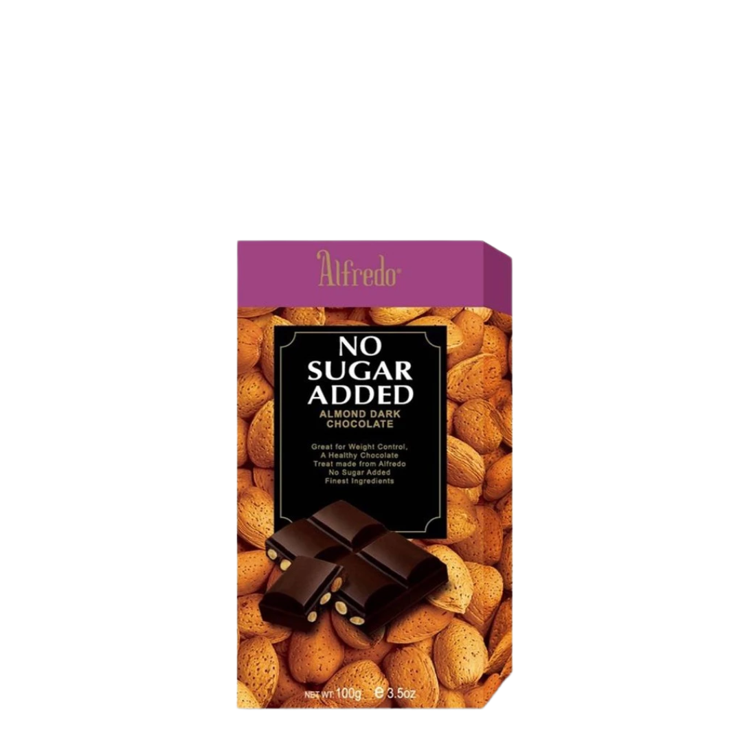 Alfredo Sugar-Free Almond Dark Chocolate Bar 100G