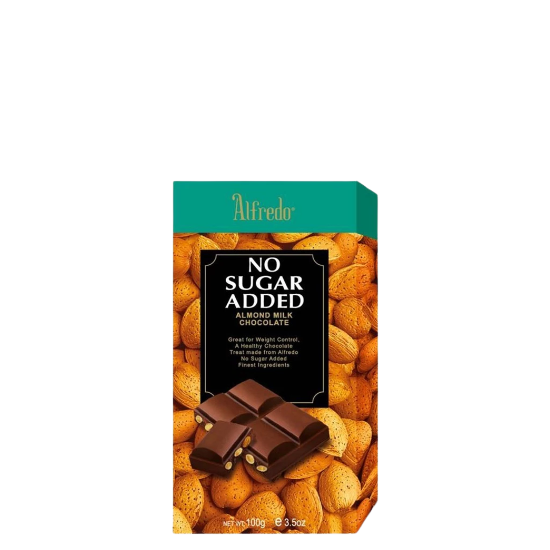 Alfredo Sugar-Free Almond Milk Chocolate Bar 100G