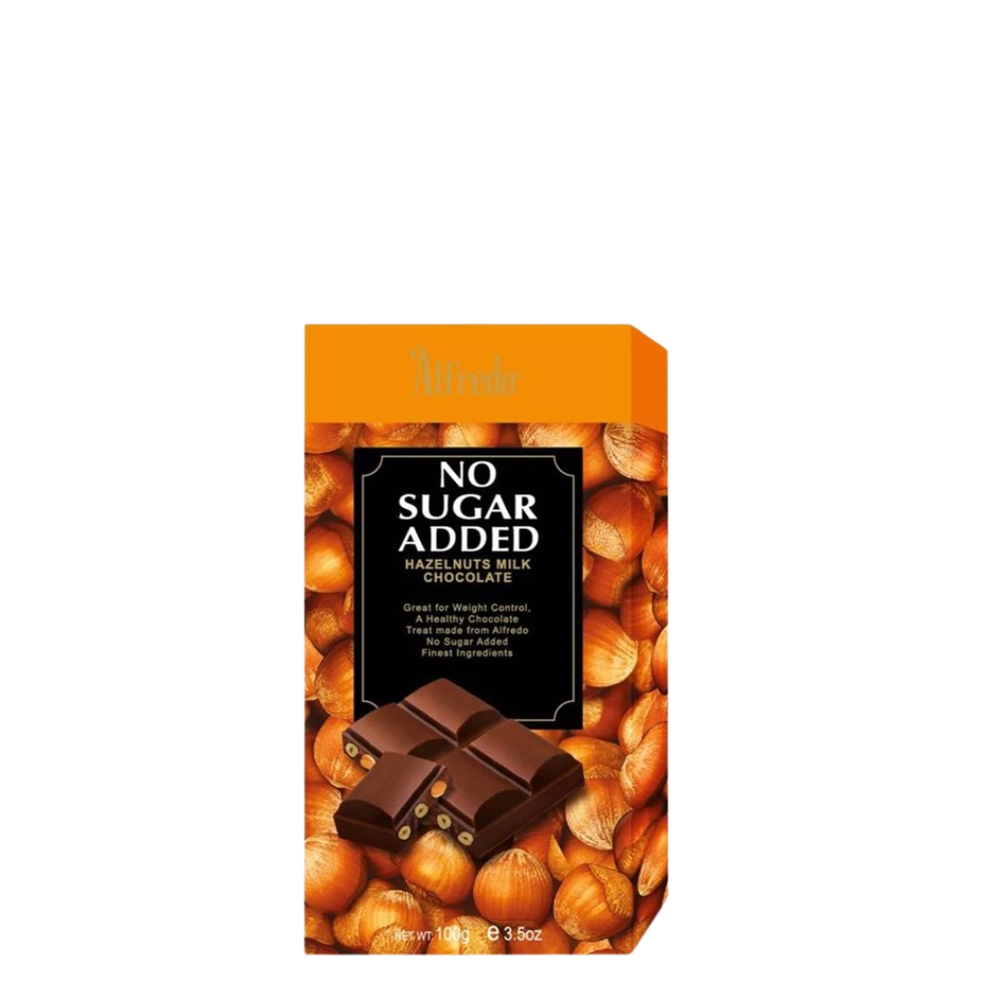 Alfredo Sugar-Free Hazelnut Milk Chocolate Bar 100G