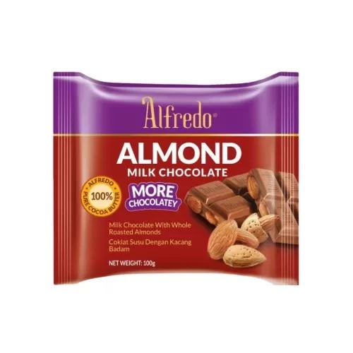 Alfredo Almond Milk Chocolate Bar 100G