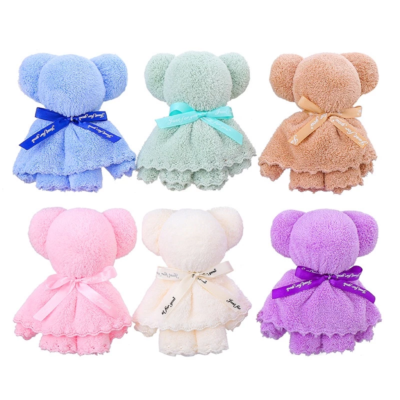 Face Towel – Teddy Bear Shape (30x30cm)