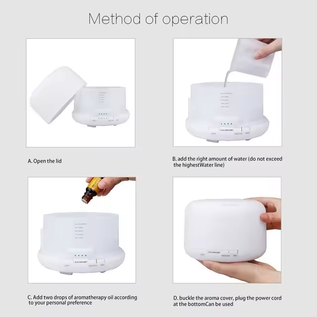 WANDER LED Aroma Diffuser Humidifier with Remote (500ml)