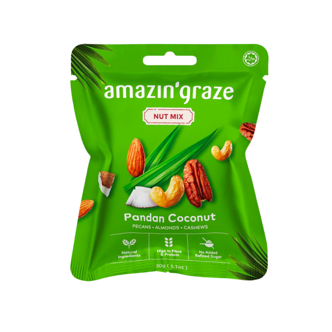 Pandan Coconut Nut Mix 40g