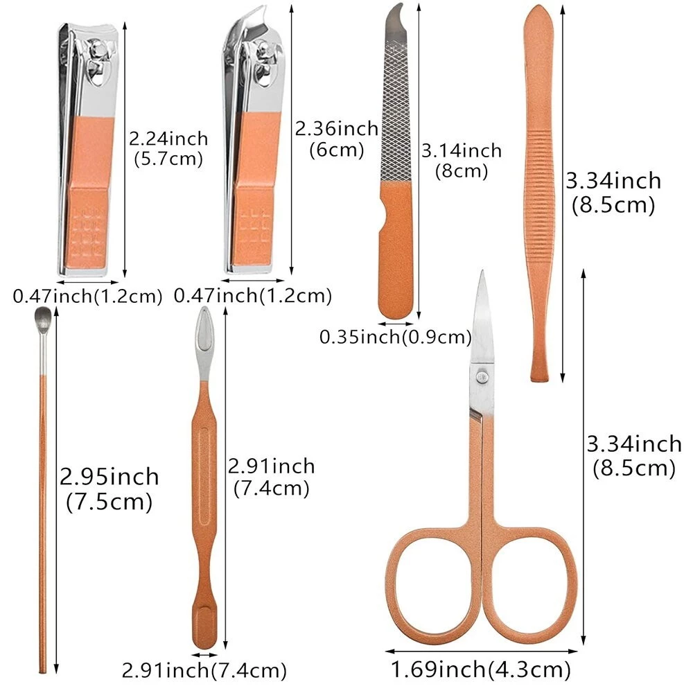 Multifunctional Rose Gold Manicure Set 7pcs