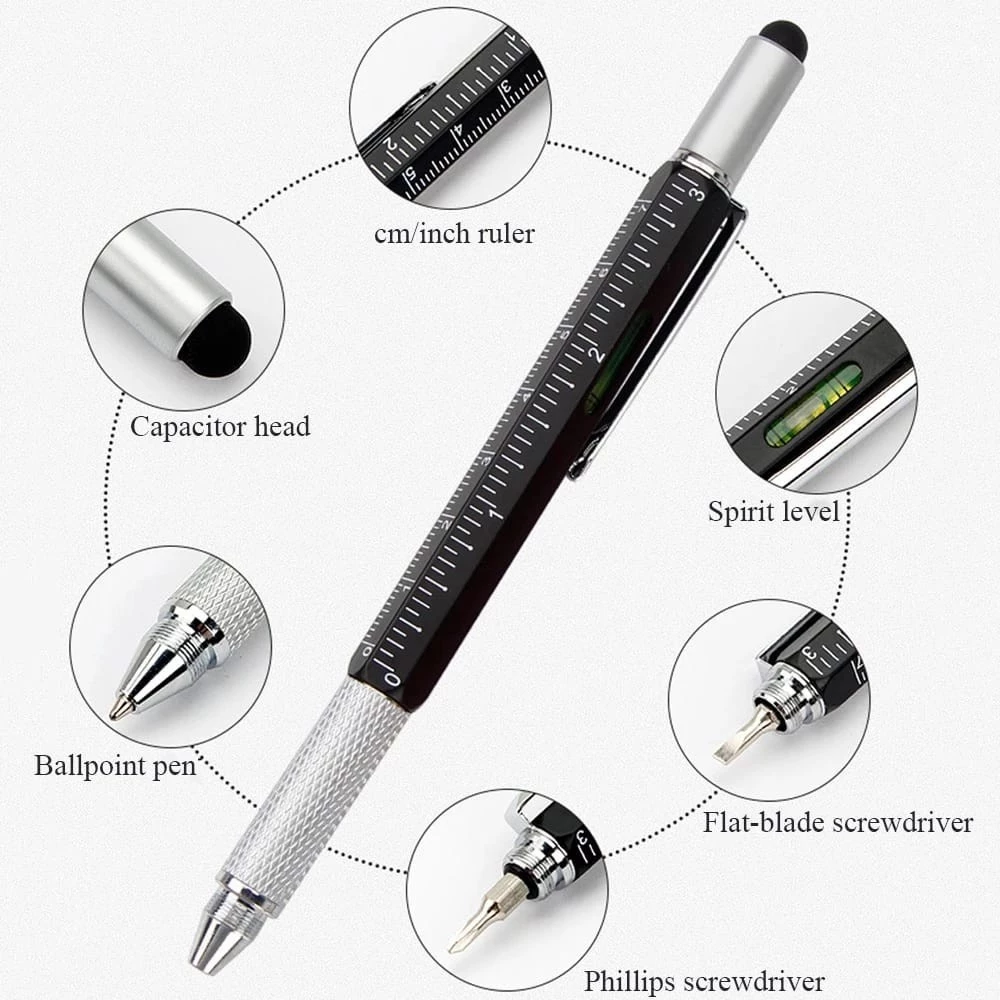 PENX 7 In1 Multifunction Pen Black