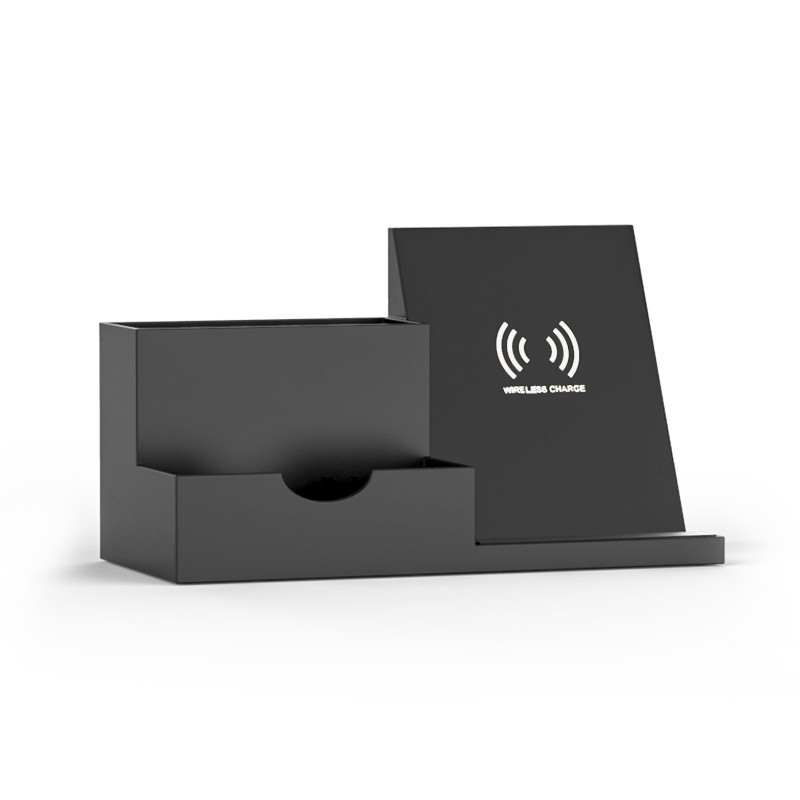 Wireless Charging Pen Holder With Mobile Stand - 15W Charger