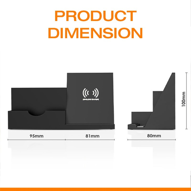 Wireless Charging Pen Holder With Mobile Stand - 15W Charger