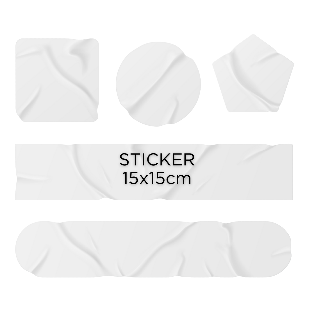 Large Sticker within 15x15cm